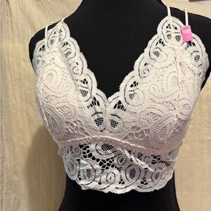Victoria's Secret Lace Bralette in White